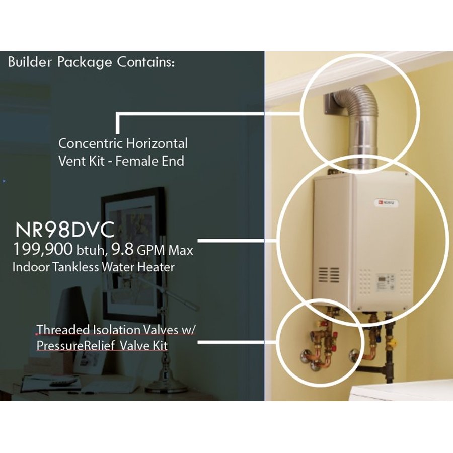 PACE Supply | NR-DV Tankless Water Heater, 199 Kbtu/hr, Natural