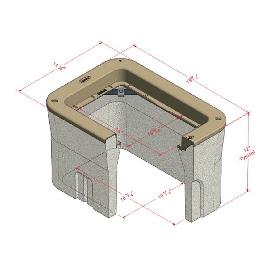 PACE Supply | N9 Box Concrete 10-5/8 x 17-1/4 in