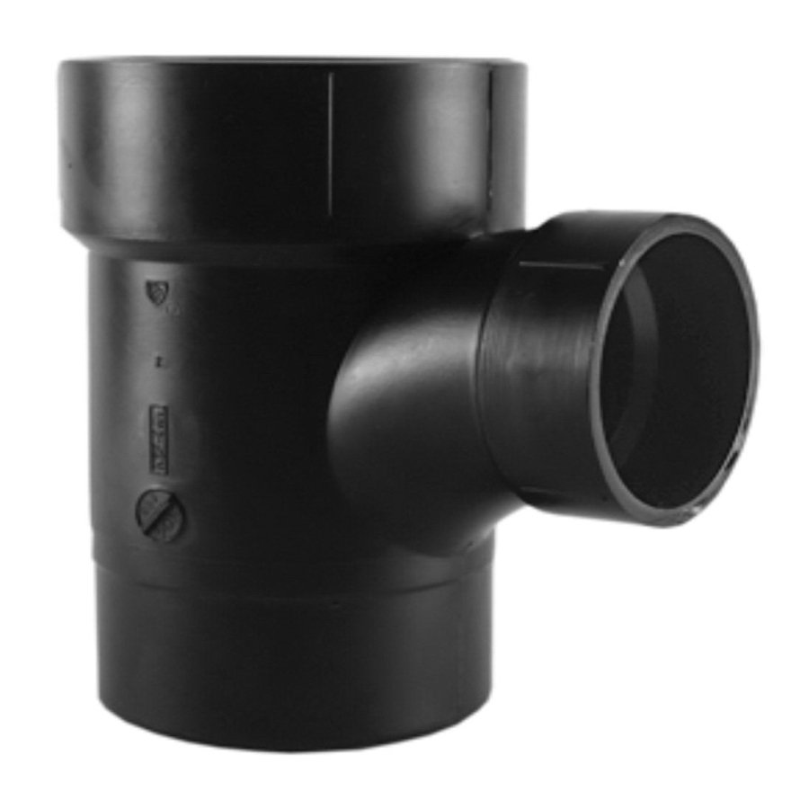 PACE Supply | DWV Street Sanitary Tee, 3 x 2 in, Spigot x Hub, ABS