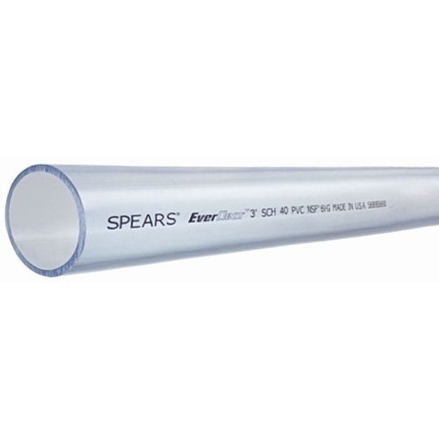 Pace Supply Pipe, 3 in, SCH 40/STD, PVC, 10 ft L