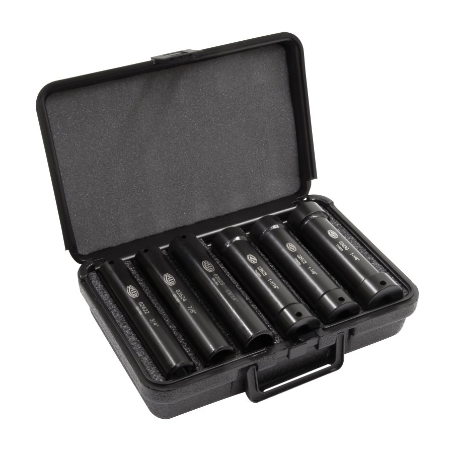 Pace Supply | Extended Socket Set, 1/2 in, Drive, 6 Pieces