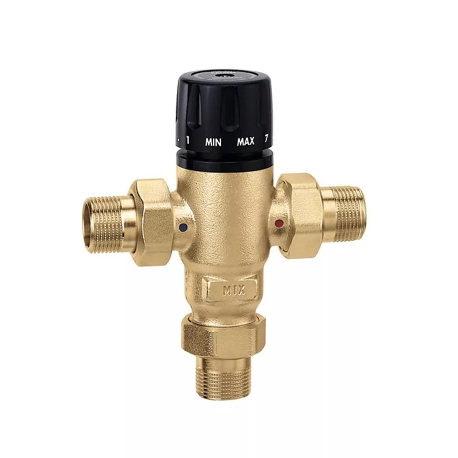 PACE Supply | MixCal™ Mixing Valve, 1 in, MNPT, Brass, Rough Brass
