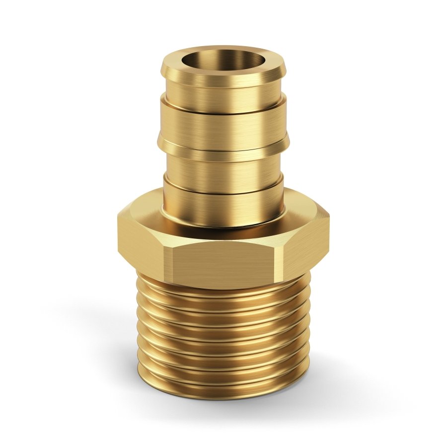 PACE Supply | Male Adapter, 1-1/4 x 1 in, Expansion PEX x MNPT, Brass