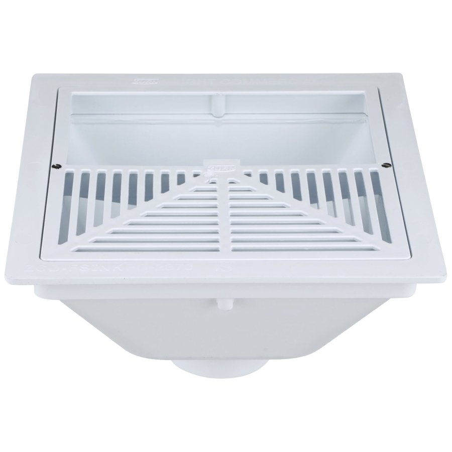 PACE Supply | Floor Sink, 14 x 14 x 8 in, Square, 3 in, Hub, PVC 1