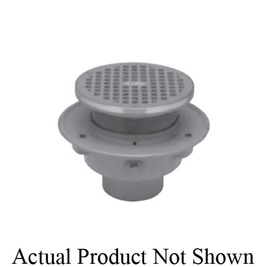 PACE Supply | FD2290 Floor Drain, 2 in Outlet, No Hub, 5 in Square