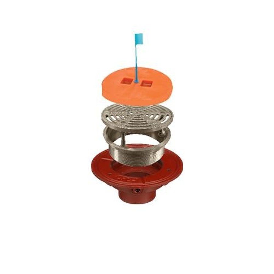 PACE Supply | F1100 Floor Drain, 4 in Outlet, No Hub, 5 in Round