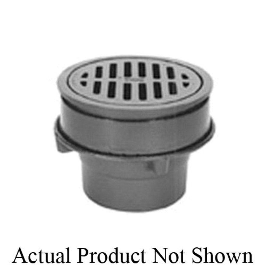 PACE Supply | Z556 Floor Drain, 4 in Outlet, No Hub, 8 in Round