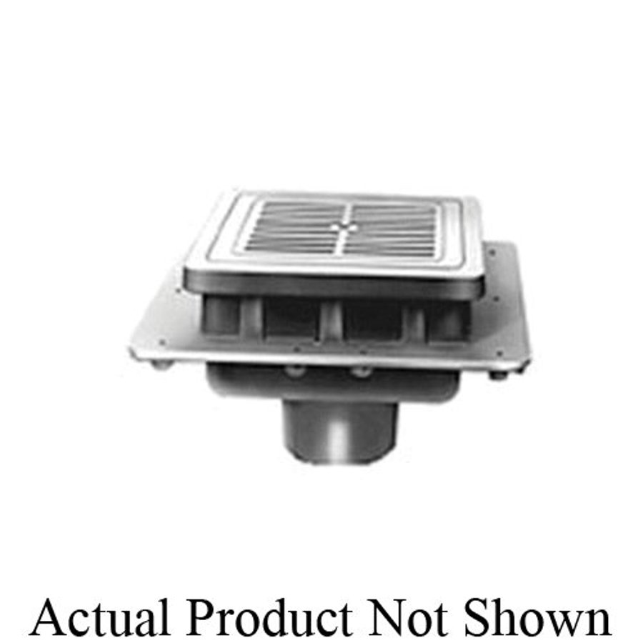 PACE Supply | Z675 Floor Drain, 4 in Outlet, No Hub, 5 in Square