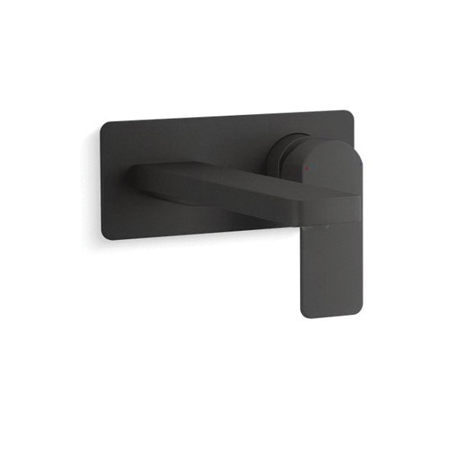 Pace Supply Parallel™ Wall Mount Lavatory Faucet, ADA, 1 Handle, 2Hole, 1.2 gpm, Matte Black