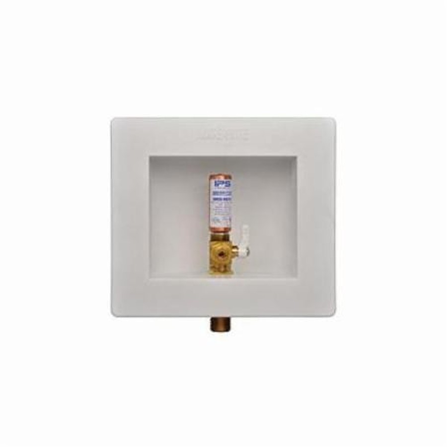 Pace Supply Ice Maker Outlet Box With Valve and Hammer Arrester, 1/2