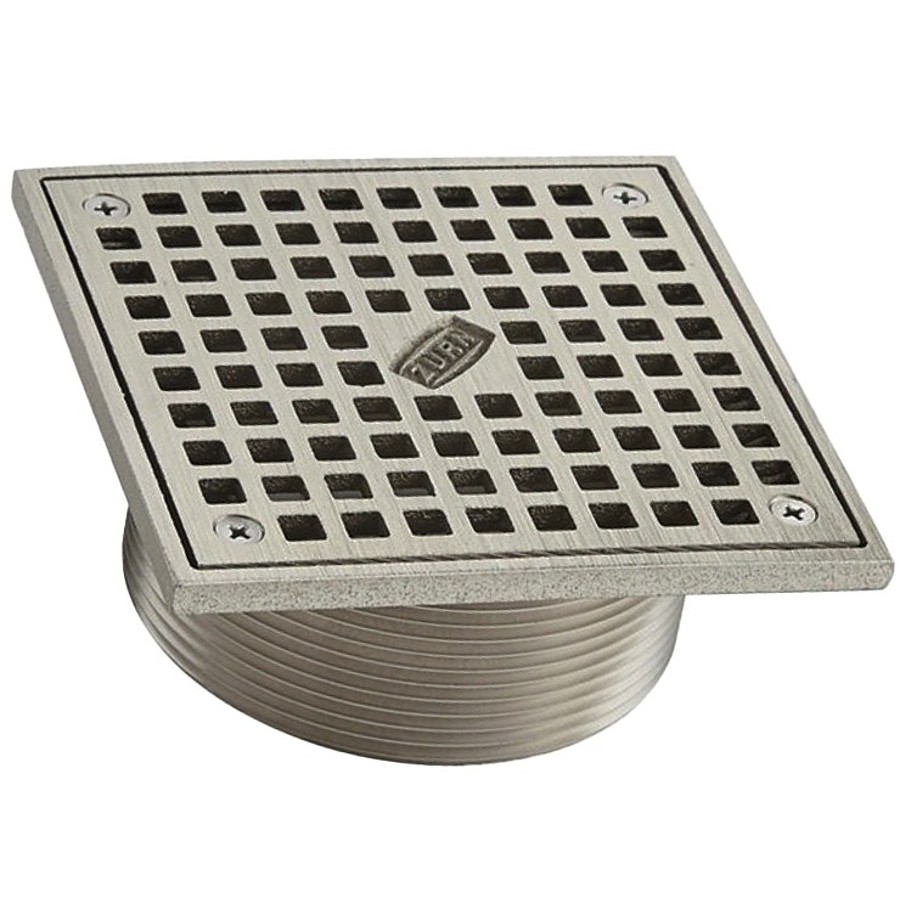 PACE Supply | ZN400 Floor Drain Top, 5 in, Square, Nickel Bronze