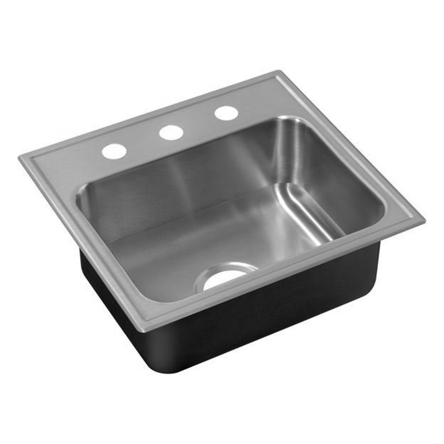 PACE Supply | Single Bowl Kitchen Sink, Top Mount, ADA, 21 x 19 in