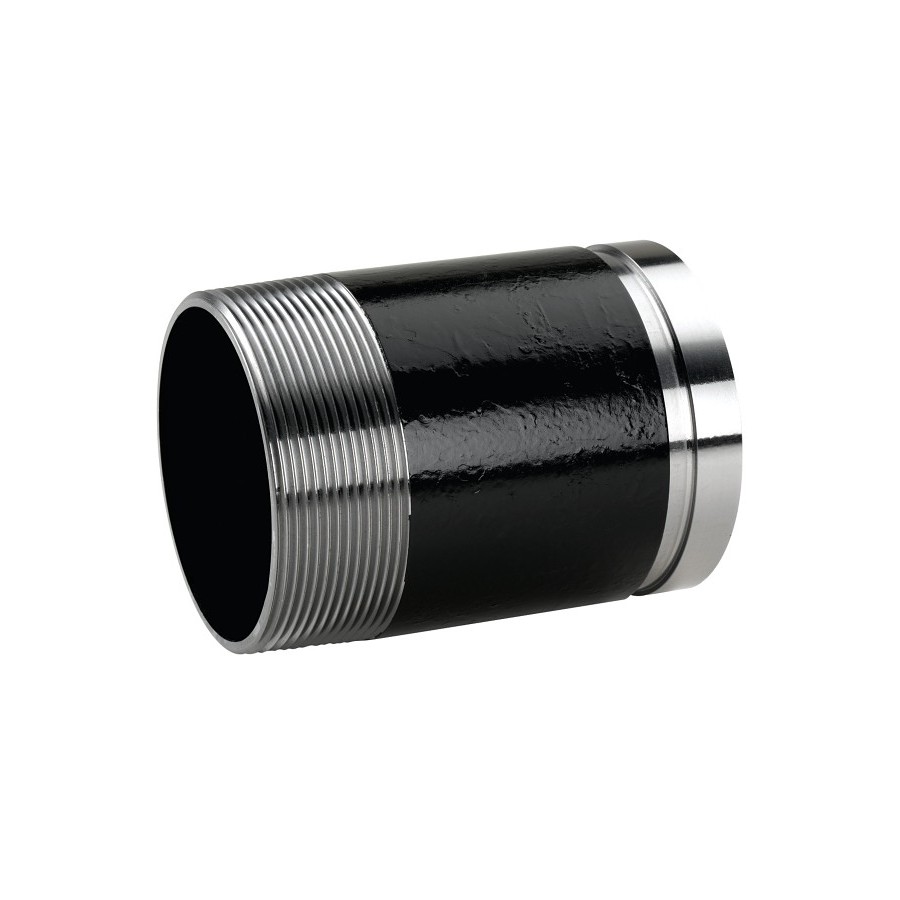PACE Supply | Nipple, 3 x 4 in, Groove x MNPT, Steel, Black