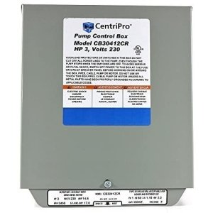 Capacitor Run Control Box, 3 hp, 230V