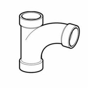 PACE Supply | Combination Wye and 45 deg Elbow, 2 in, Hub, DWV, PVC