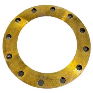 Flat Face Flange, 10 in, Plate Weld, 16 in OD, 12 Bolt Holes, 150 lb, Carbon Steel