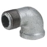 Galvanized 90 Degree Street Elbow - 1 Inch 4 Pack For DIY Furniture & Plumbing