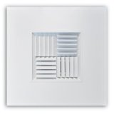 PACE Supply | Lay-In Modular Diffuser, 14 in, 4-Way, Aluminum, White