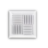 PACE Supply | Modular Core Diffuser, 8 in, 4-Way, Aluminum, White