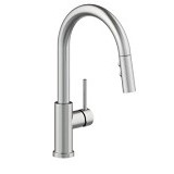 Padova Pull-Down Kitchen Faucet, ADA, Deck Mount, 1 Joystick Handle, 1 or 3-Hole, Stainless Steel