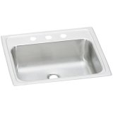 Celebrity Top Mount Lavatory Sink, ADA, 17 x 17 x 6-1/8 in, Brushed Satin Steel, Stainless