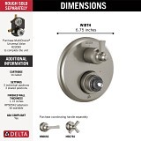 PACE Supply | Dorval® Pressure Balanced Tub & Shower Trim, ADA, Stainless