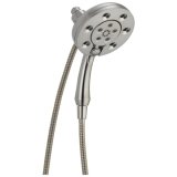 In2ition® Multi Function Shower Head, 5-11/16 in Dia, 4-Function, 2.5 gpm, Lumicoat Stainless