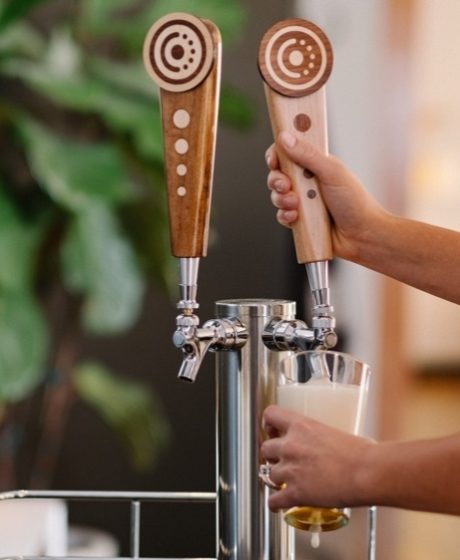 We keep local craft beers on tap to celebrate successful launches.