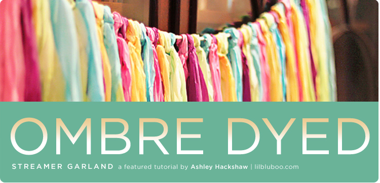 Ombre Dyed Streamer Garland