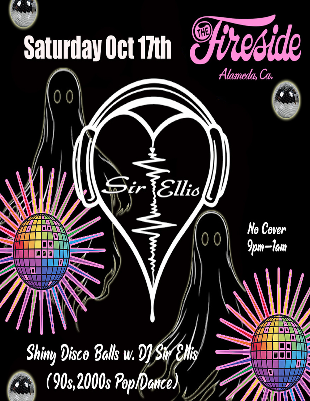 ☆ DJ Syro - Shiney Disco Balls / レコード Shiny Disco Balls w. DJ Sir Ellis in Alameda, CA at The Fireside