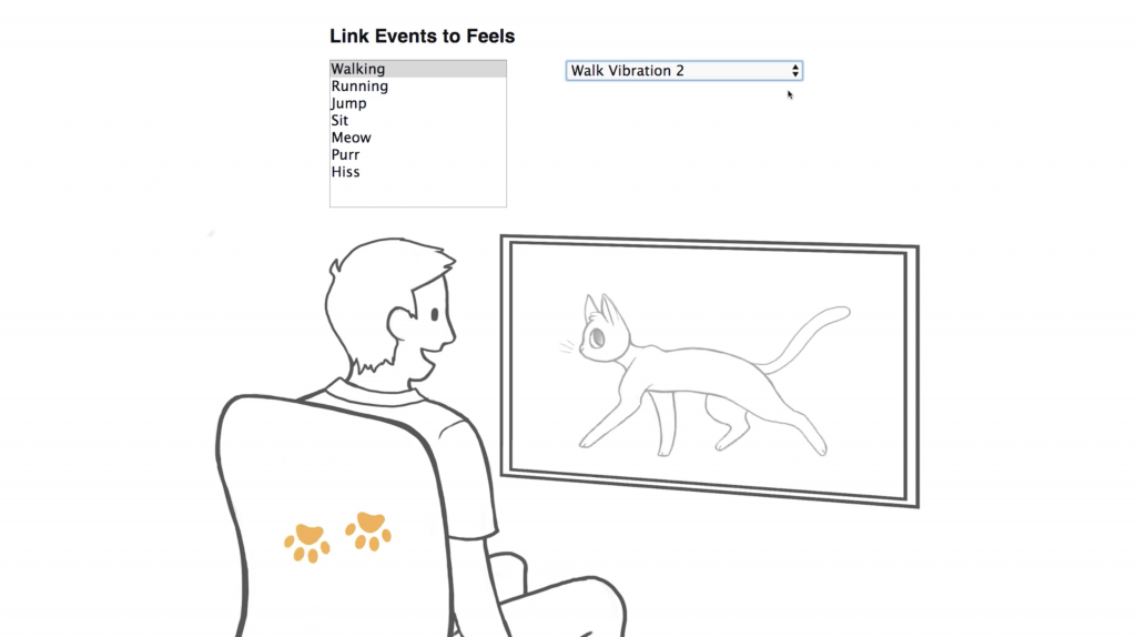 User's can select feel effects from presets authored and shared among users.