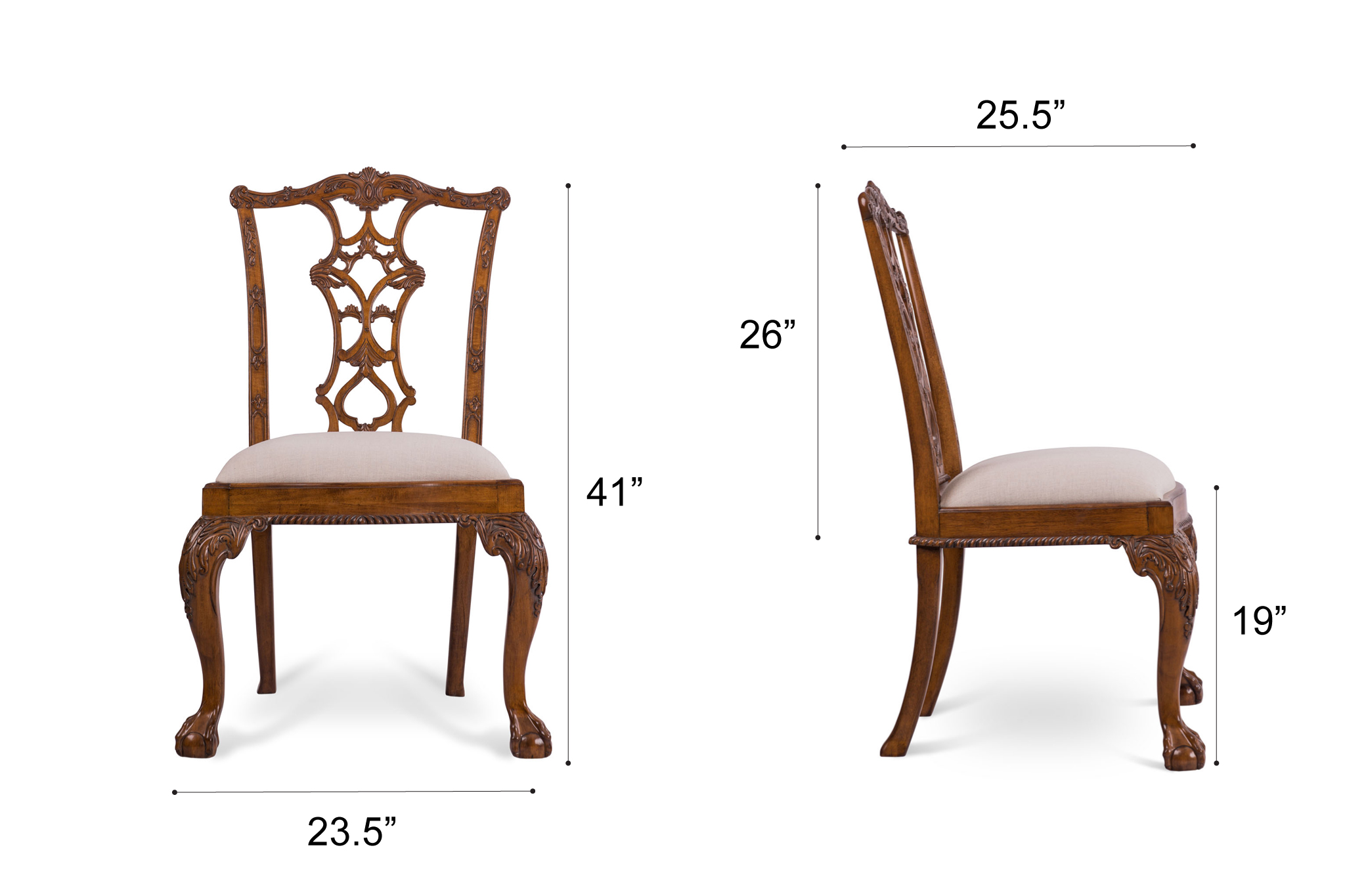 Dowel Furniture Julia Chair Dimensions