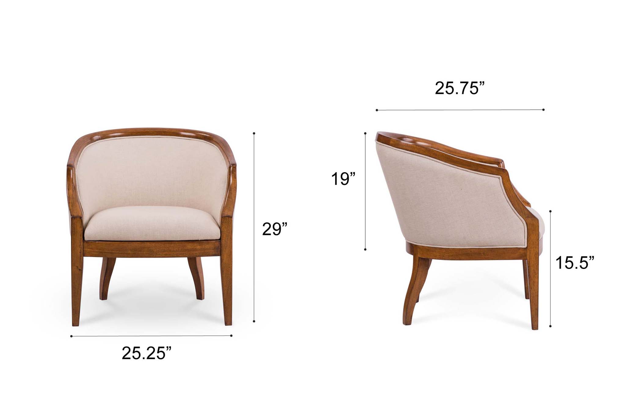 Dowel Furniture Claire Chair Dimensions