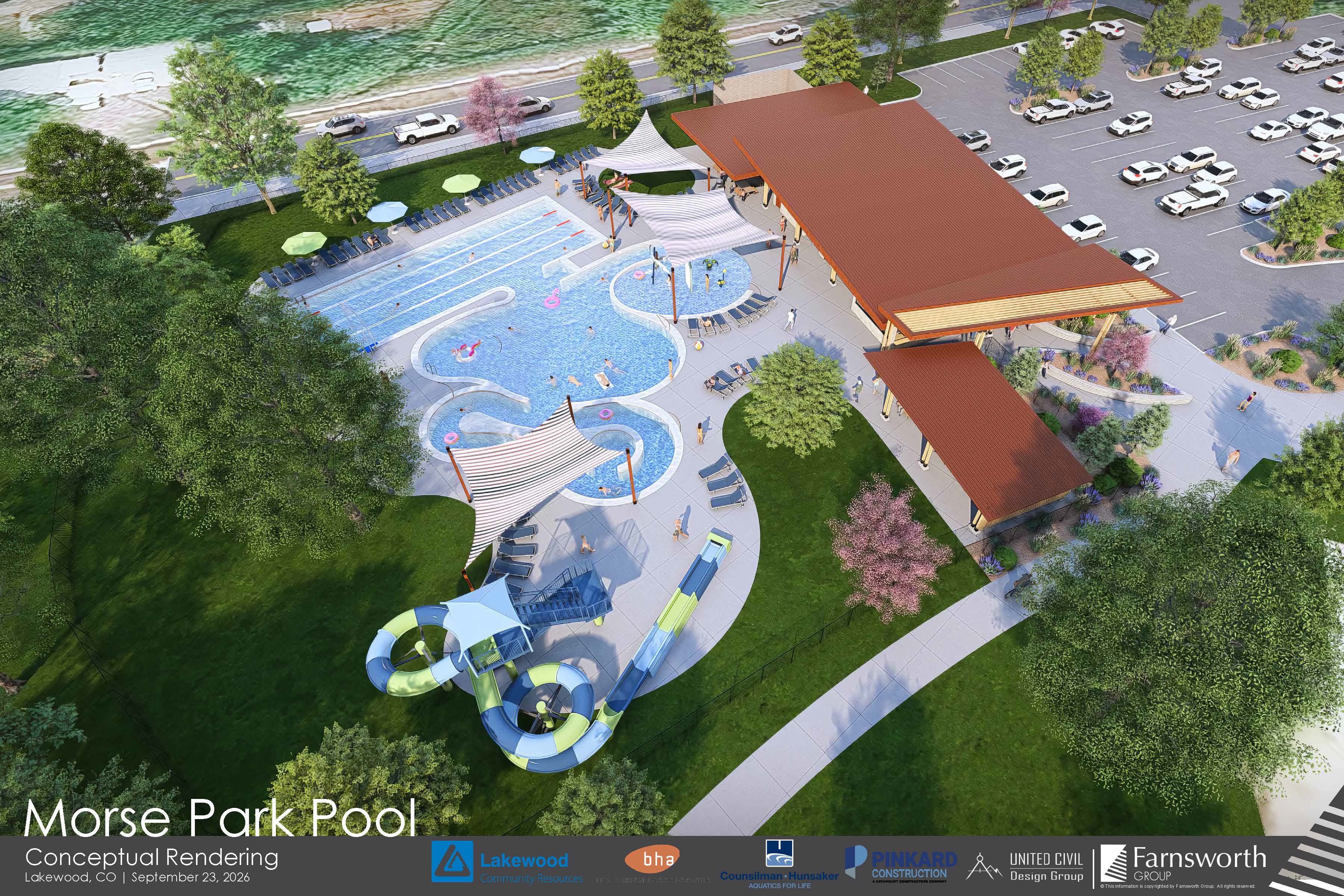 Aerial Image of Morse Park Pool rendering