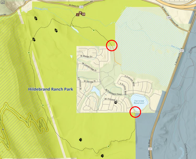 Trialmark Development Map Hildebrand Ranch Park – TrailMark Neighborhood Access | South Suburban ...