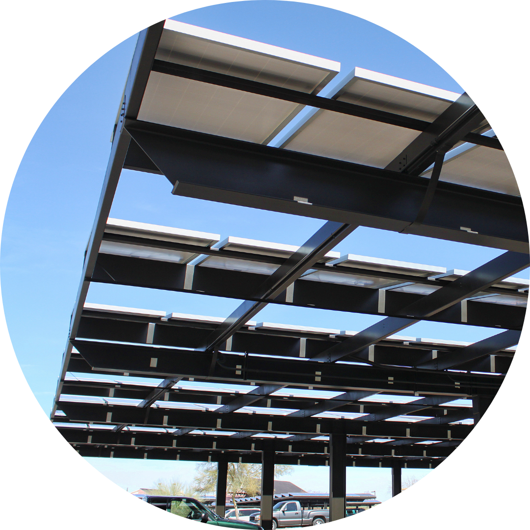Solar panel parking shade 