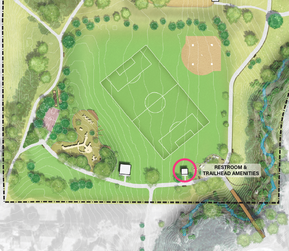 Concept 1: SE corner Near the Regional Trail