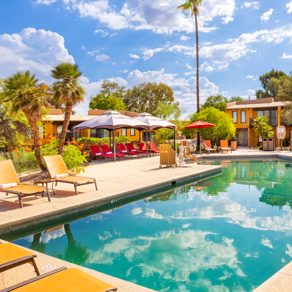 Pool at a resort. 