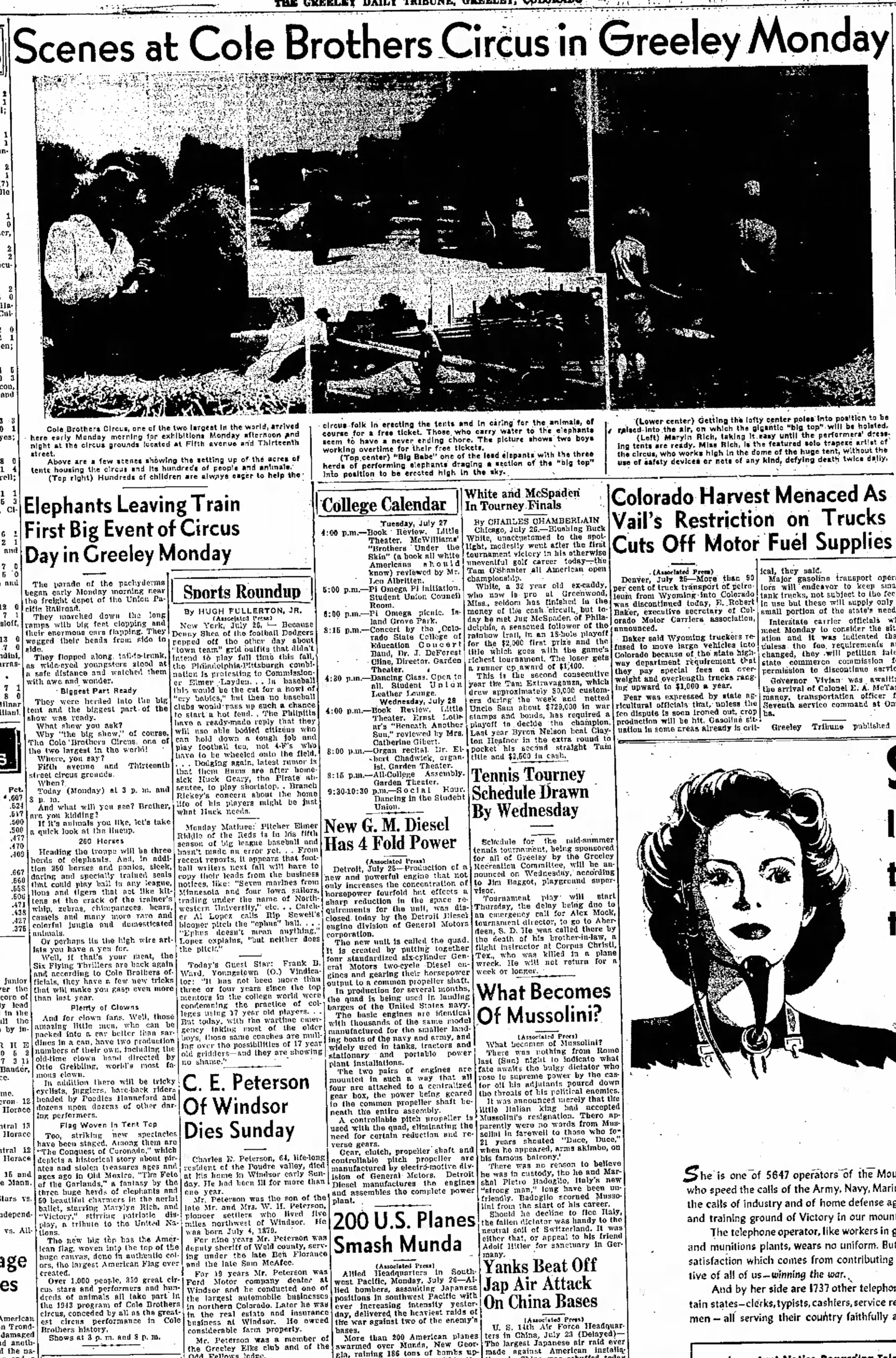 Scenes at Cole Brothers Circus in Greeley Monday