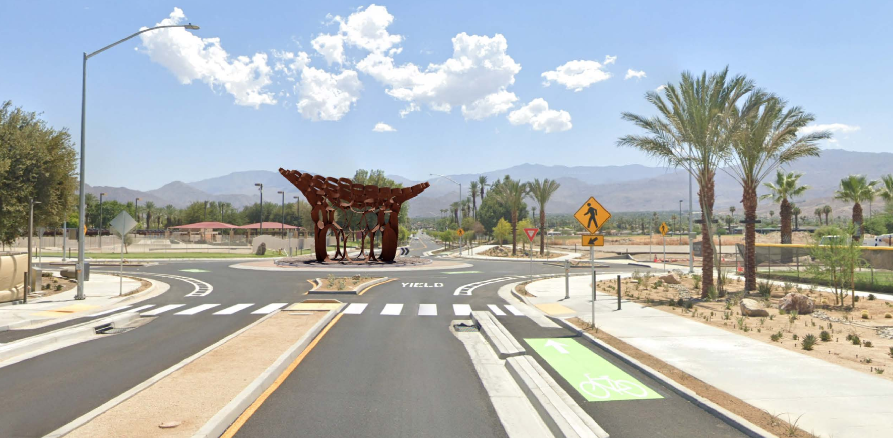 Untitled by DeWitt Godfrey at day looking south from a distance.