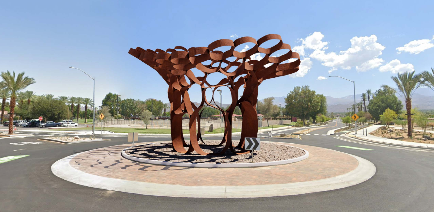 Untitled by DeWitt Godfrey at day looking south.