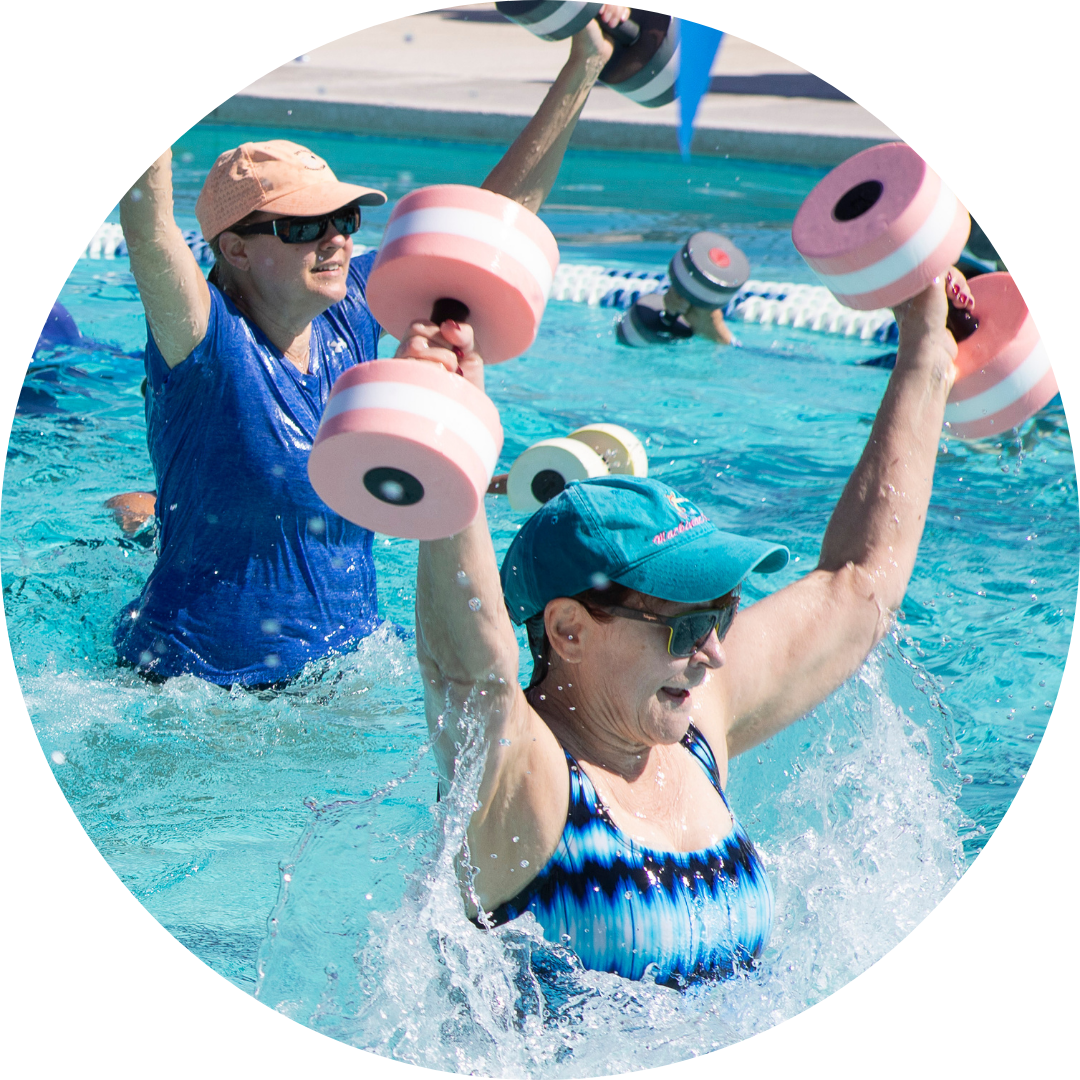 water aerobics class 