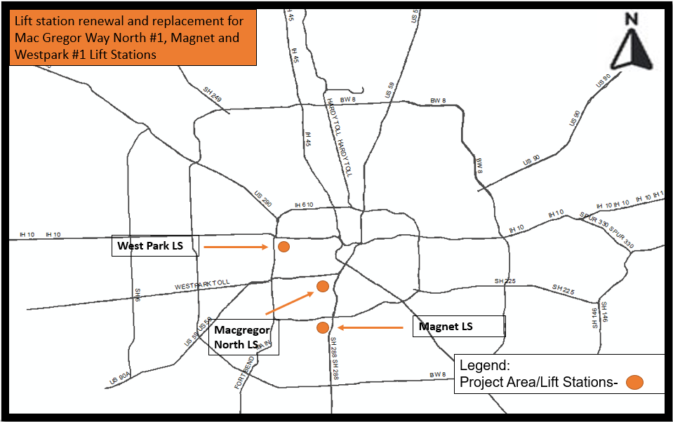 Macgregor Way North 1, and Westpark 1 Lift Stations Engage