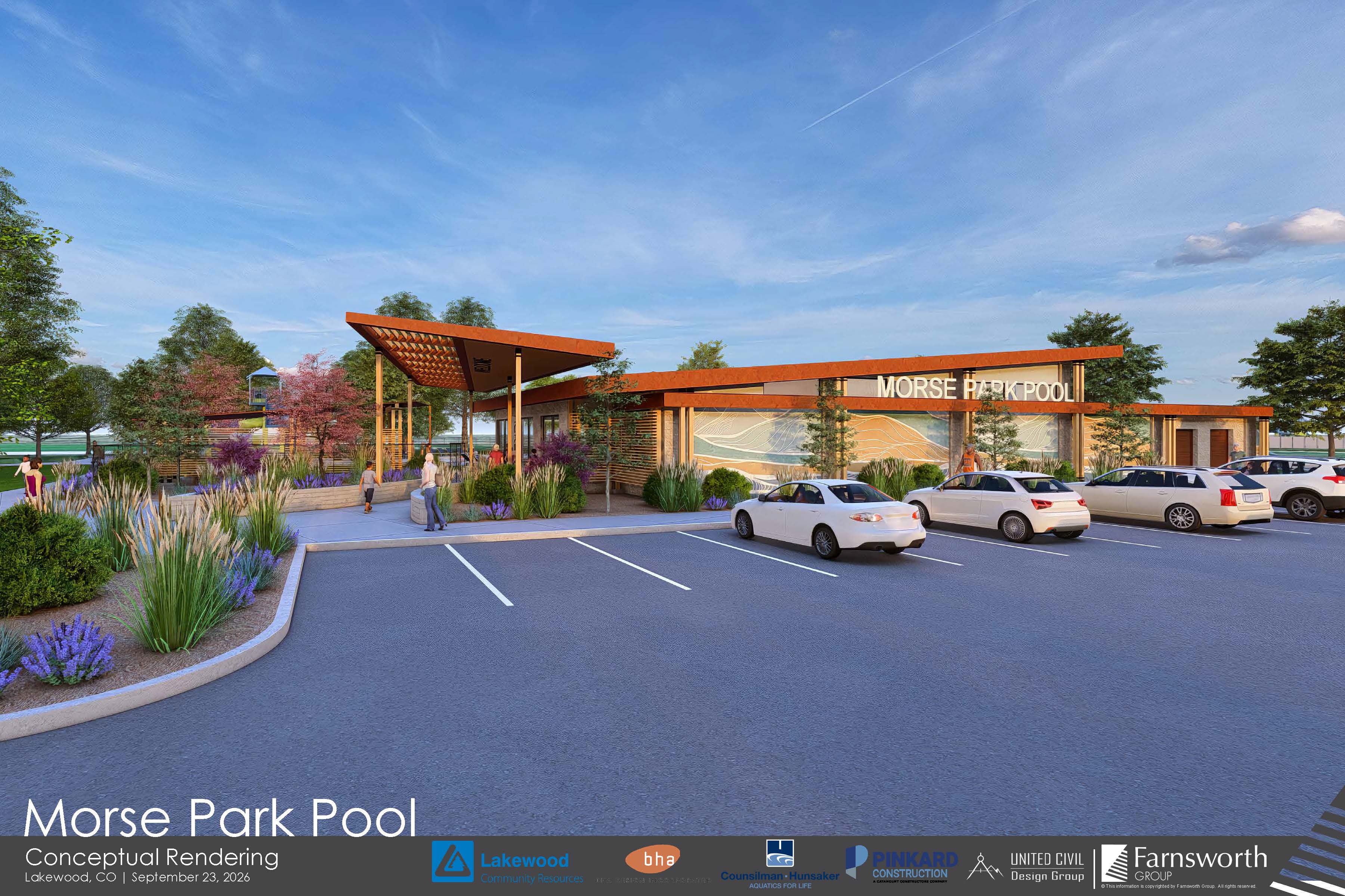 Rendering of front entry to Morse Park Pool