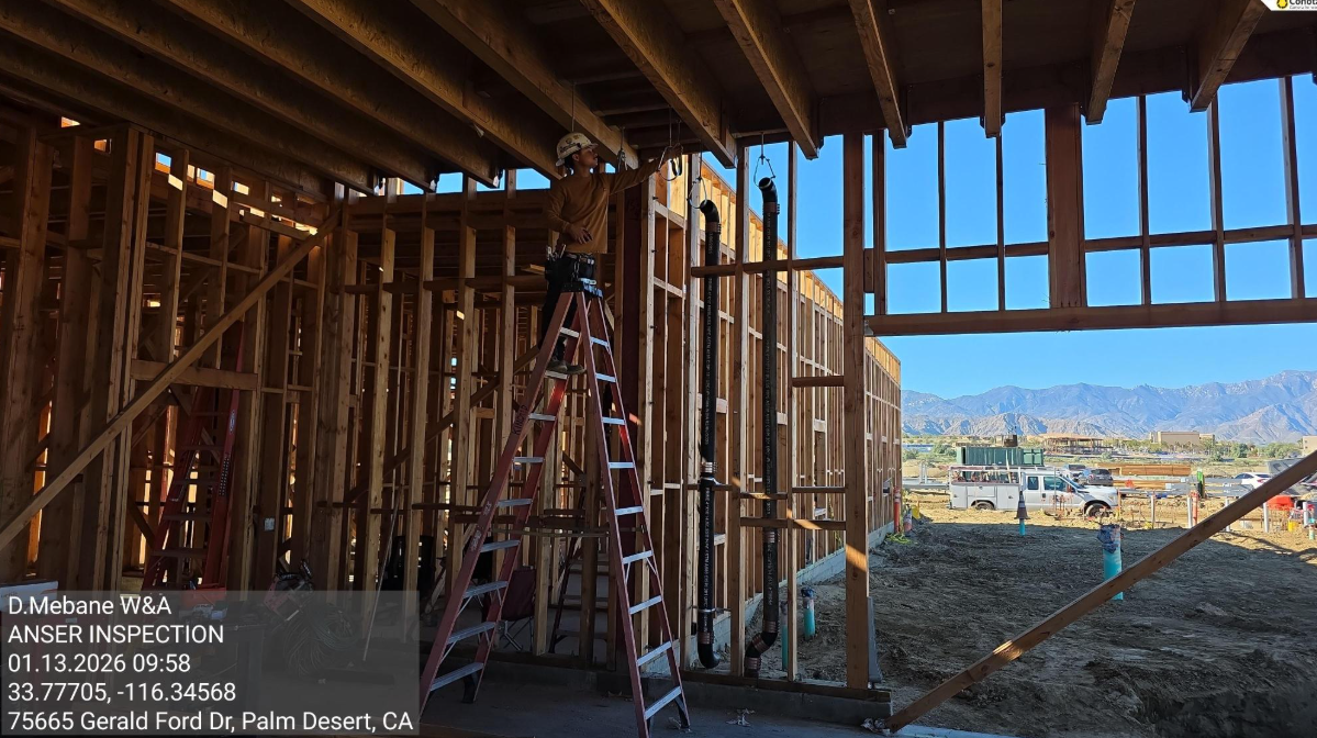 Image of interior of new fire station with walls.