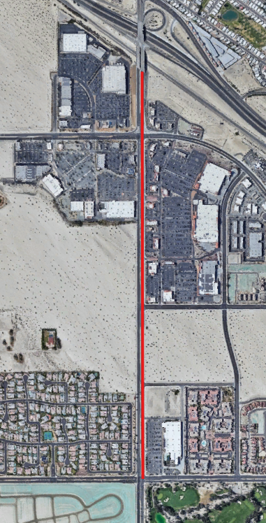 Map of Monterey Avenue indicating construction