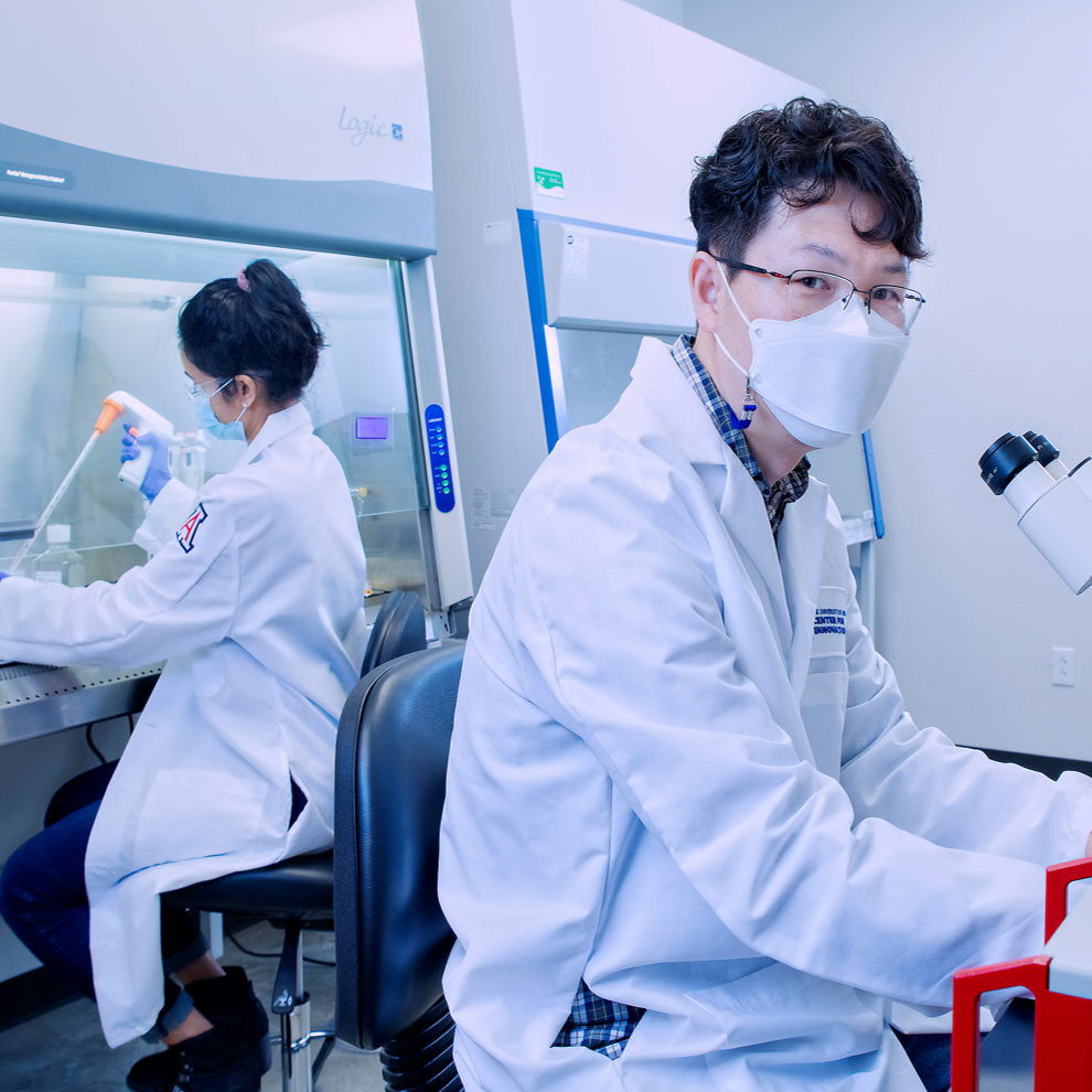 Employees working in a lab