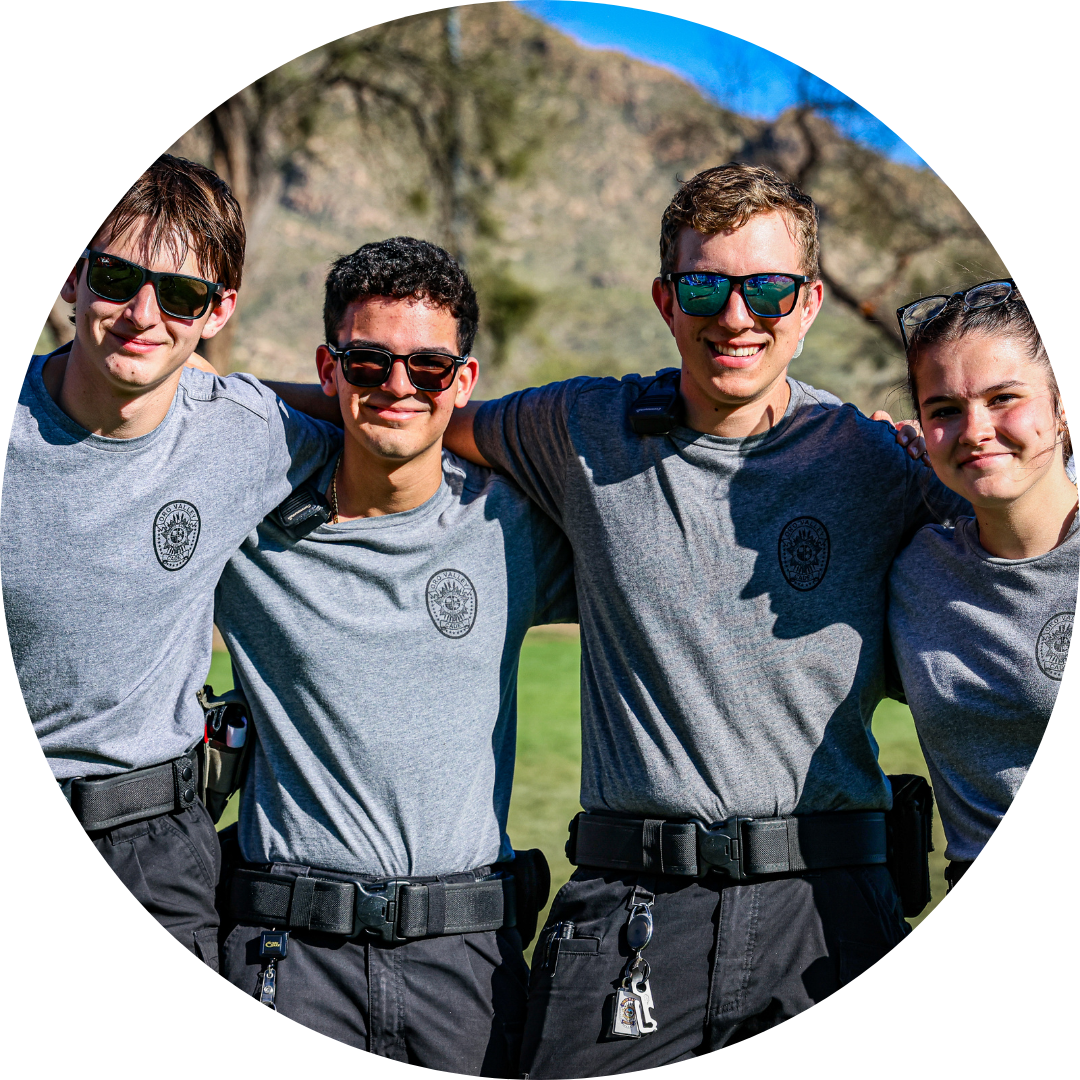 young cadets in a group 
