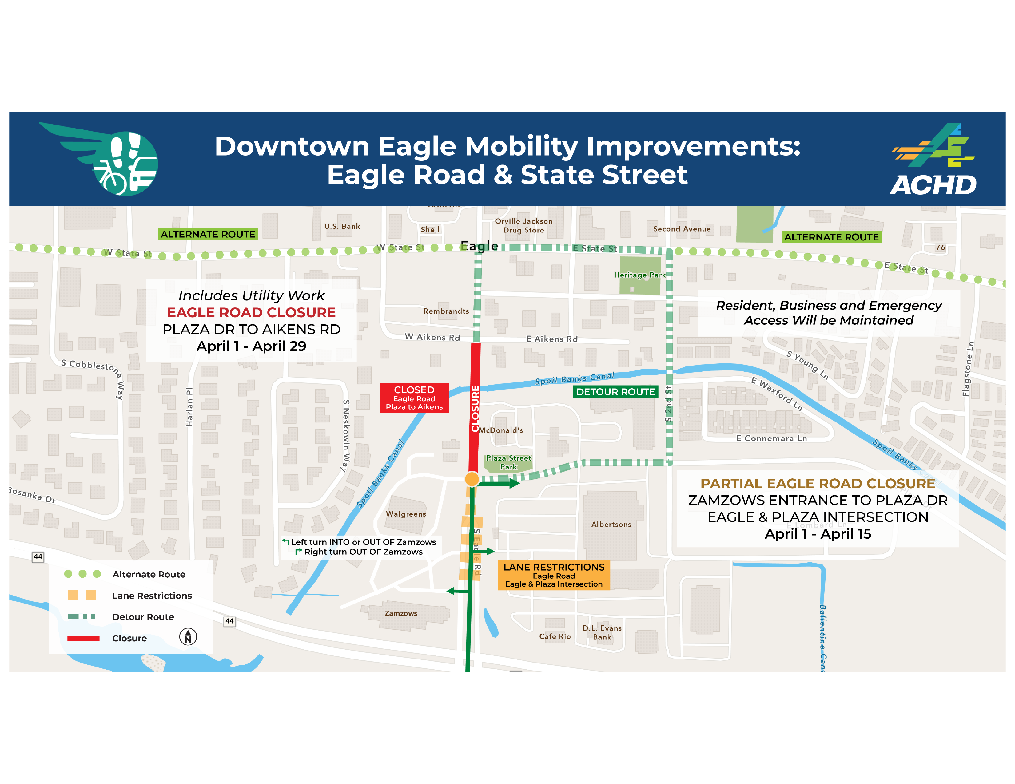 Downtown Eagle Mobility Improvements Eagle Road and State Street