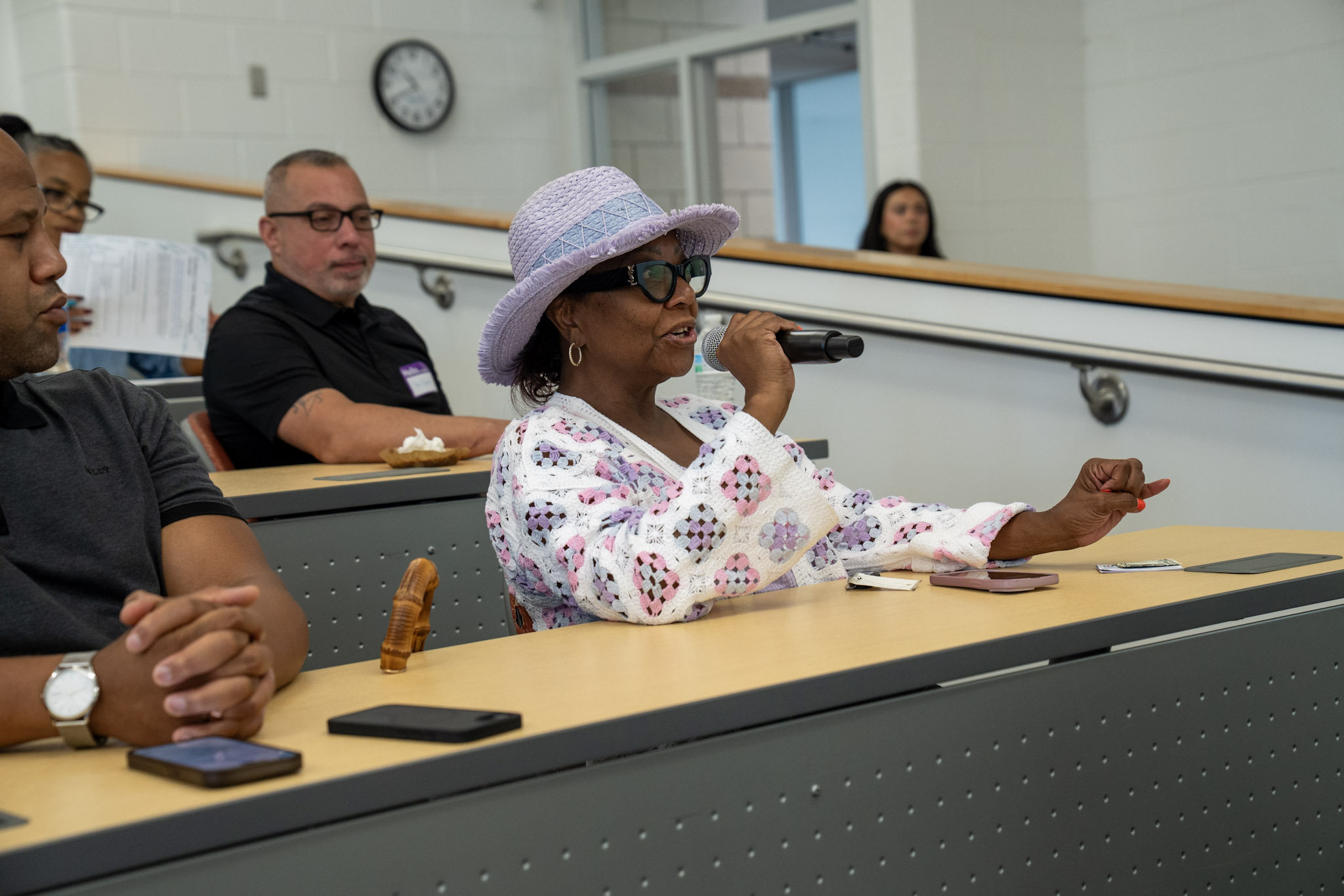 Aurora citizen voices concerns during 2025 town hall meeting.